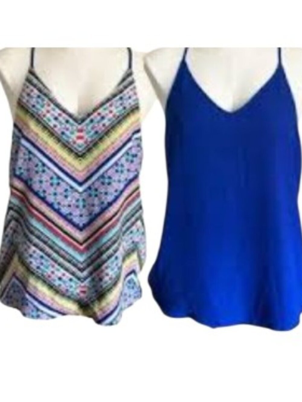 Maurices Reversible Cami Tank Top Women's S Blue Boho Southwestern Chevron